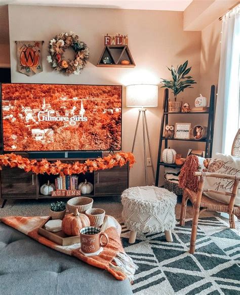 Fall Cozy Home Decor In A Small Living Room Apartment In 2020 Fall