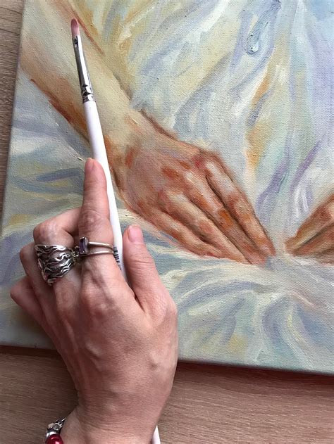 Hands Painting Original Art Classic Painting On Canvas Home Etsy