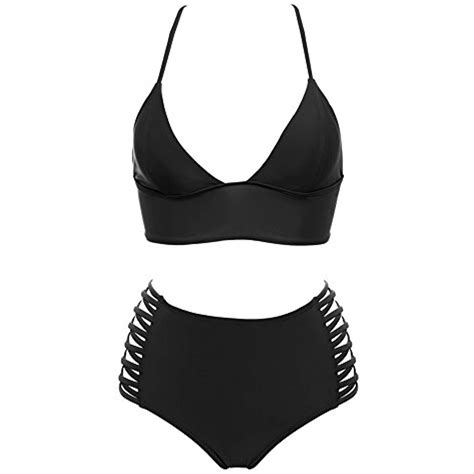 Fashion Two Pieces Triangle Bikini Swimsuits Back Lace Up Tie Strappy