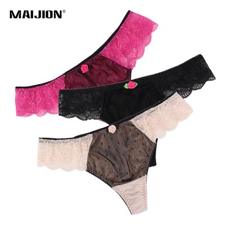 Buy Maijion 3pcslot Womens Sexy Lace G String Thongs