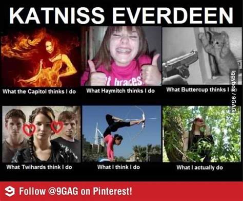 Just Katniss From The Hunger Games Hunger Games Humor Hunger Games