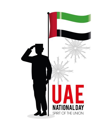 Soldier With Uae Flag To Celebrate The National Day 1270752 Vector Art