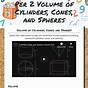 Volume Of Cylinders Cones & Spheres Worksheet