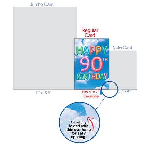 inflated messages 90 stylish milestone birthday paper card