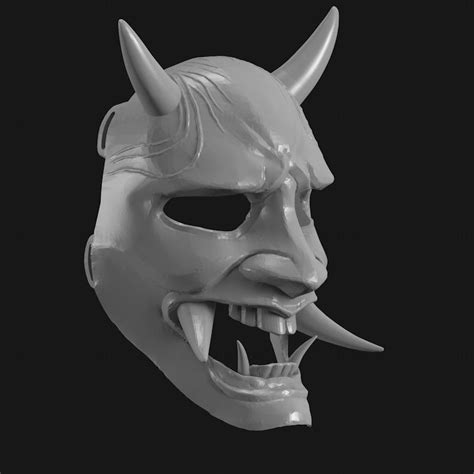 3d Tiskový Model Masky Hannya Maska Japonského Démona