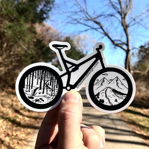 Mountain Bike Sticker Weatherproof Die Cut Decal Mtb Etsy