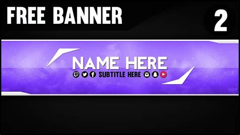 Cute Youtube Banner Template For Channel Youtube Banner