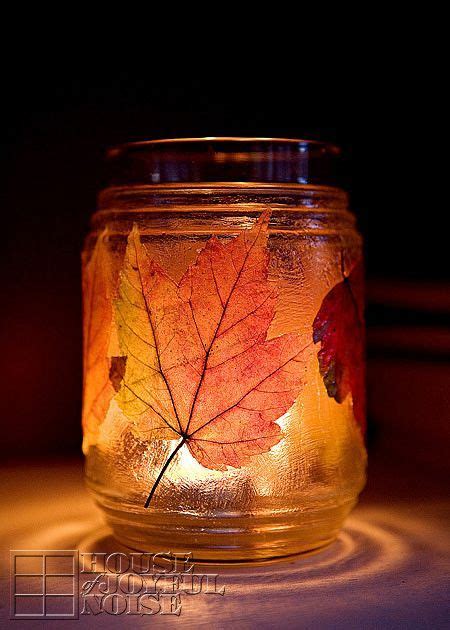 Autumn Leaves Luminaries Candle Jars Crafts Candle Luminaries Jar