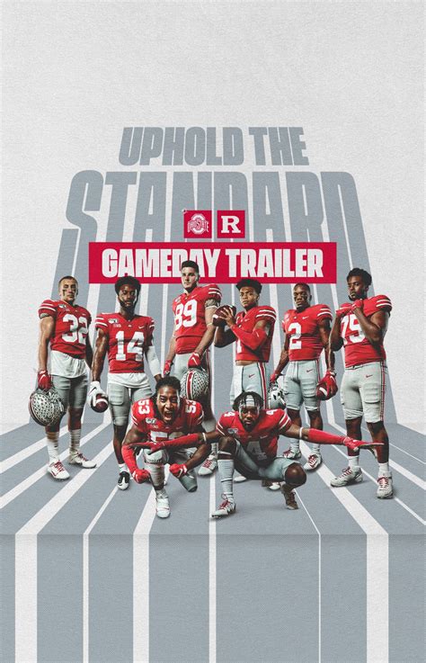 Ohio State Football Rutgers Gameday Poster On Behance Sport Poster