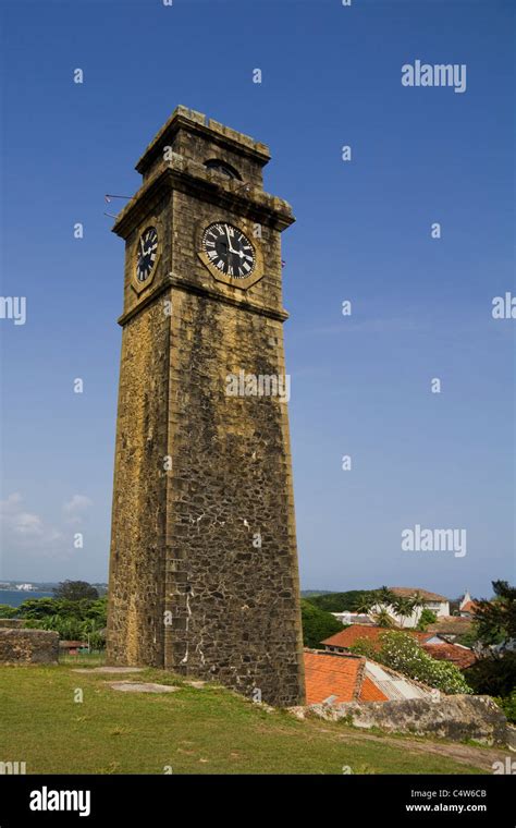 Clock Tower In Galle Fort Galle Sri Lanka Asia Stock Photo Alamy