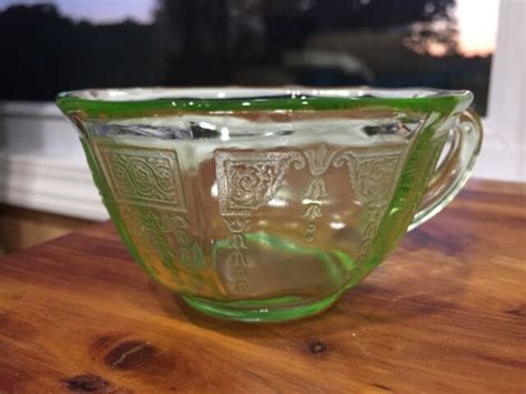 Anchor Hocking Princess Green Depression Glass Cup Vintage Ebay
