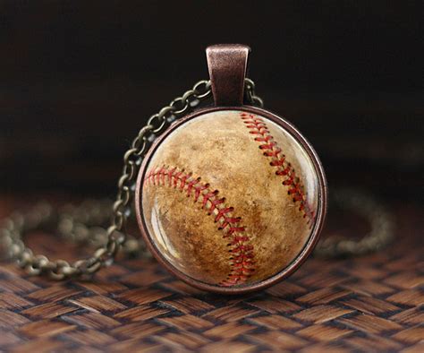 Baseball Pendant Baseball Necklace Baseball Sport Jewelry Etsy