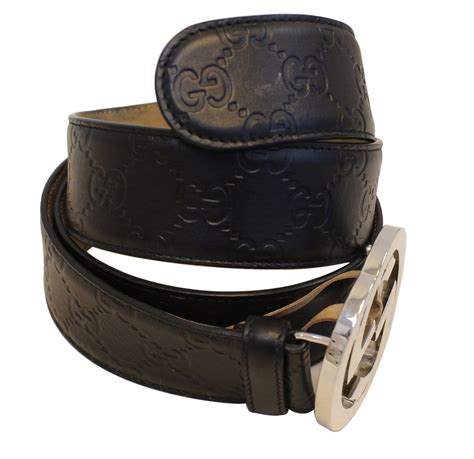 Gucci Interlocking G Guccissima Leather Signature Belt Size 10040