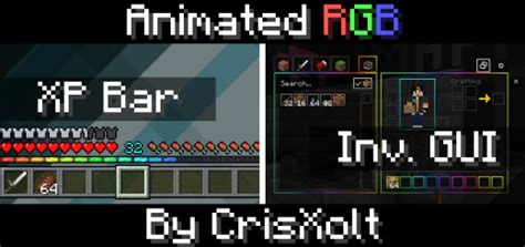 Animated Rgb Xp Bar Inv Gui Minecraft Texture Packaddon