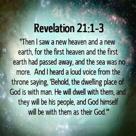 Then I Saw A New Heaven And A New Earth For The First Heaven And The
