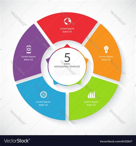 Infographic Circle Template Royalty Free Vector Image