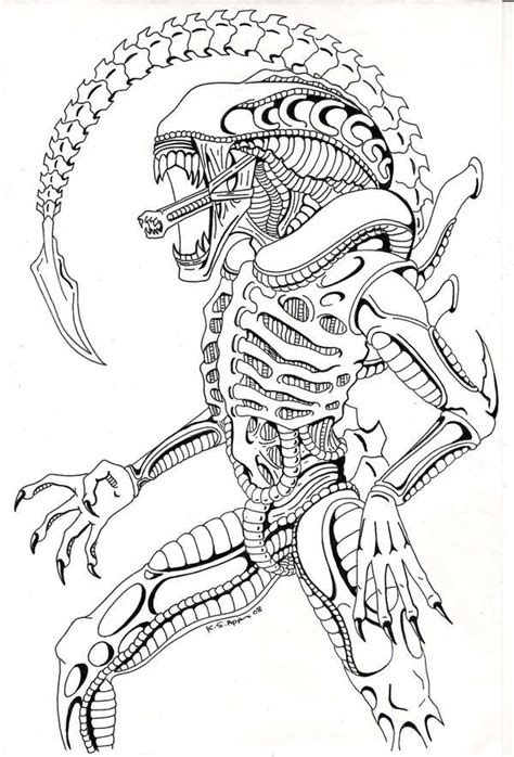 xenomorph comission by nathaldron on deviantart alien drawings predator art predator alien art