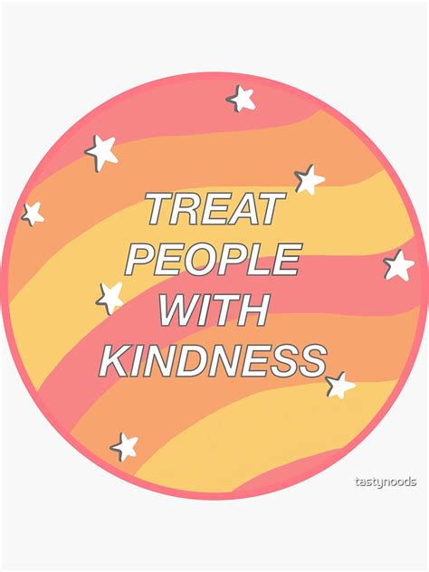 Harry Styles Treat People With Kindness Logo Sticker By Tastynoods