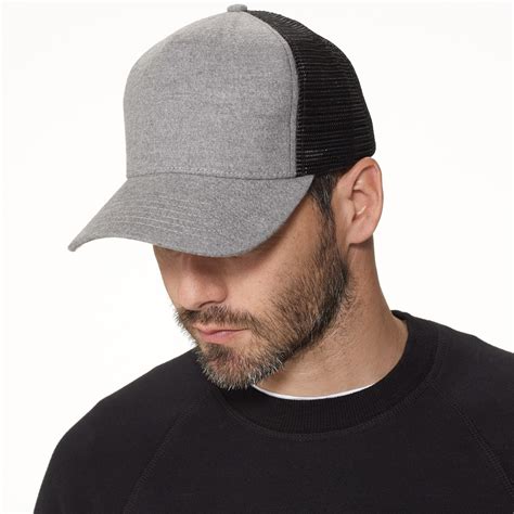 Lyst James Perse Cotton Flannel Trucker Hat In Gray For Men