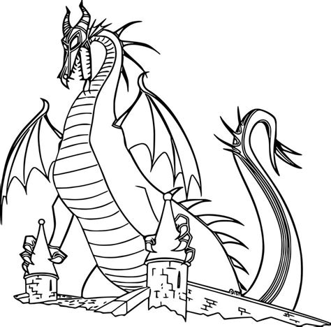 Plus, the activity will improve creative and artistic skills. dragon maleficent coloring page | Animal coloring pages ...