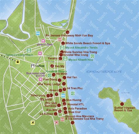 Карты Вьетнама на русском языке дороги города и курорты на карте Вьетнама