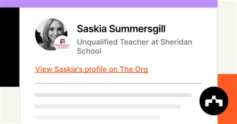 Saskia Summersgill Unqualified Teacher At Sheridan School The Org