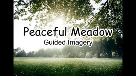 Peaceful Meadow Guided Imagery Youtube