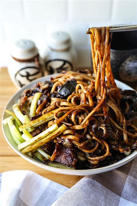 Jajangmyeon made by our very own btsarmykitchen staff, @callme_elles. Vegan Jajangmyeon (Korean noodles with black bean sauce ...