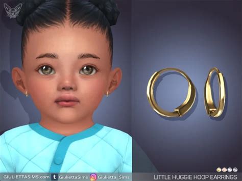 Little Huggie Hoop Earrings For Infants Free Sims Mods