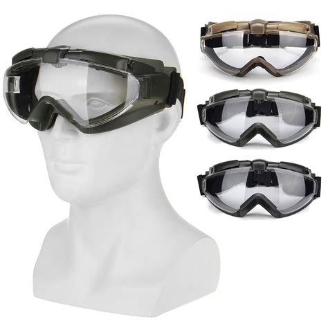 Tactical Military Anti Fog Uv Dust Airsoft Protective Glasses Goggles With Cloth Box
