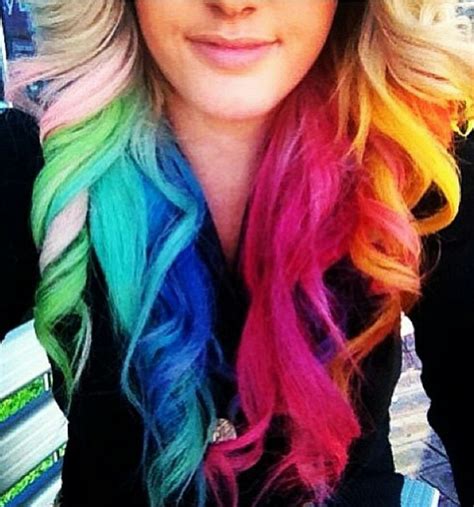 25 Impulsive Rainbow Hair Color Ideas Hairstyle For Women