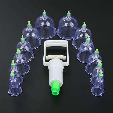 Chinese Medical 12 Cups Body Cupping Set Home Self Therapy Cupping Cure