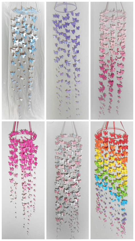 Butterfly Mobile Hanging Decoration For Nursery Made To Order Adornos