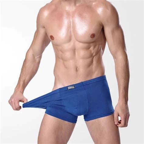 Luxury Brand Sexy Underwear Men Solid Cotton Cueca Boxer U Pouch Cheap
