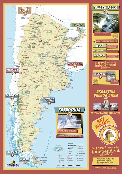 Discover sights, restaurants, entertainment and hotels. Tourist map of Argentina | Argentina map, Country maps ...