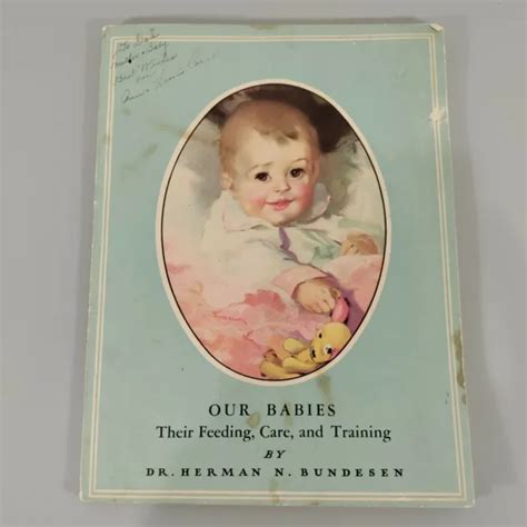 Vintage 1943 Our Babies Care Health Feeding Record Book Dr Herman