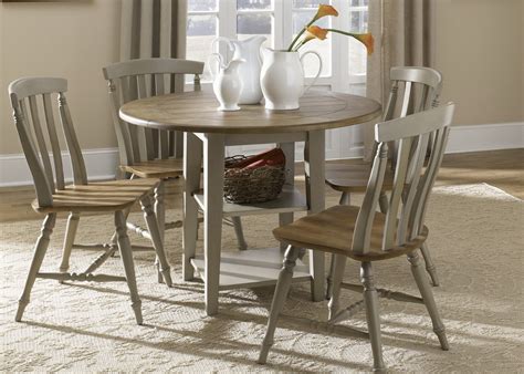Browse our great prices & discounts on the best drop leaf tables dining room tables. Drop Leaf Round Casual Dining Table In Driftwood & Taupe ...