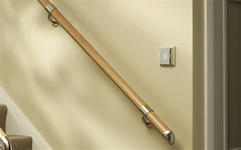 How to install handrail on basement stairs. Wall Mounted Handrail Kits - Available In White Oak & Pine
