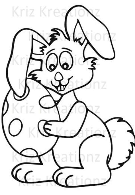 Easter Bunny Outline SVG Cut File | Etsy