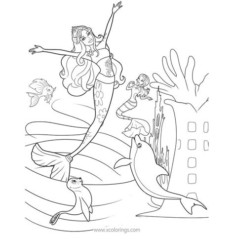 Barbie Mermaid Printable Coloring Pages