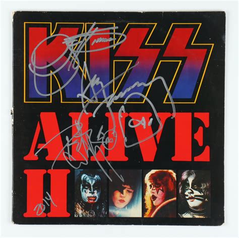 Gene Simmons Peter Criss Ace Frehley Signed Kiss Alive Ii Vinyl Barnebys