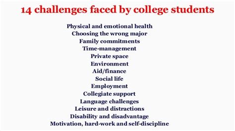 Student Success Common Challenges At College