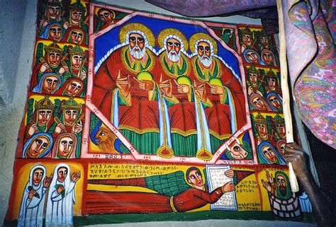 Mural Of The Trinity Ethiopian Christian Art Abba Pendwo Flickr