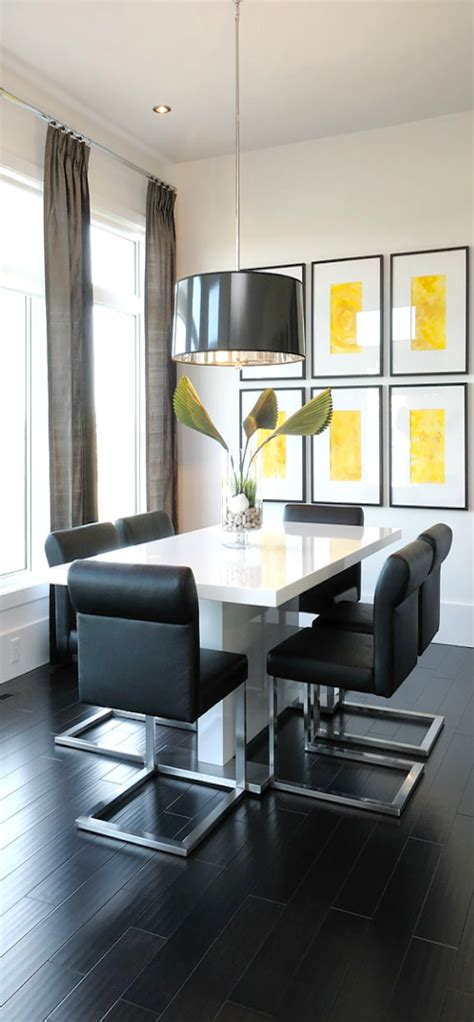 Pin By The Design Diva On Modern Dining Black And White Dining Room