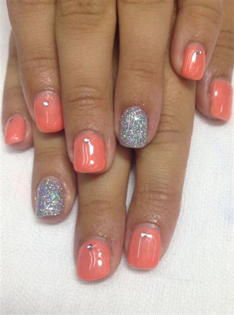 Very Cool Orangecoral Summer Nails Pigment Powder Added To Non Toxic