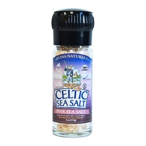 Celtic Sea Salt Grinder Sea Salt Pink Glass Grinder Case Of 6 3