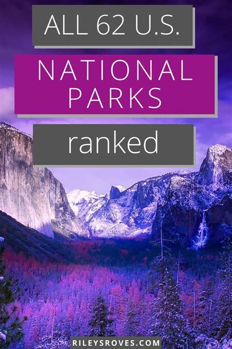 A List Of All 63 National Parks In The Us Ranked By Their Popularity