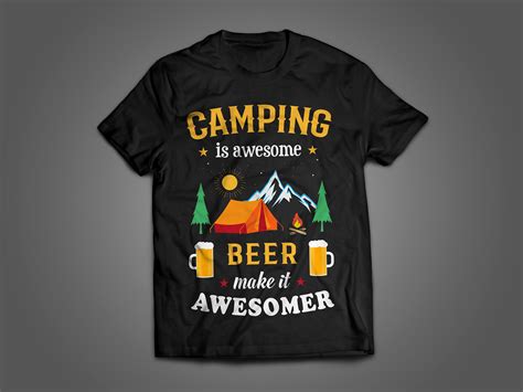 Buy Camping Tee Shirts In Stock