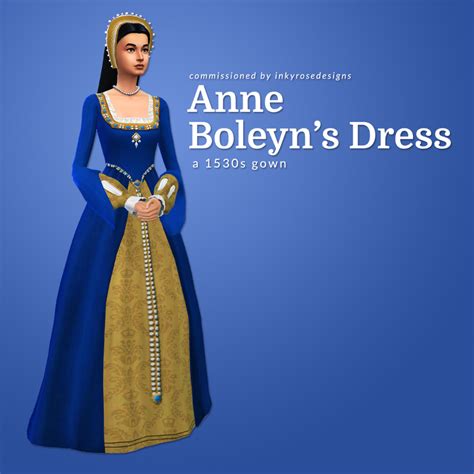 Commission 02 Anne Boleyns Dress Sims Sims 4 Sims Medieval
