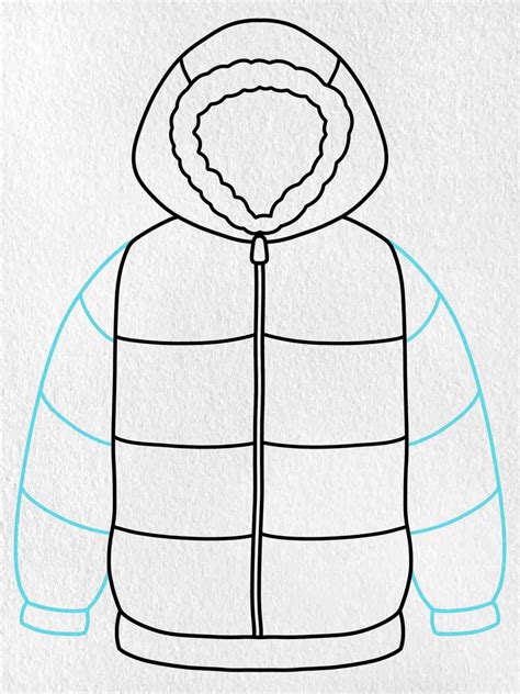 Winter Coat Drawing Easy Helloartsy